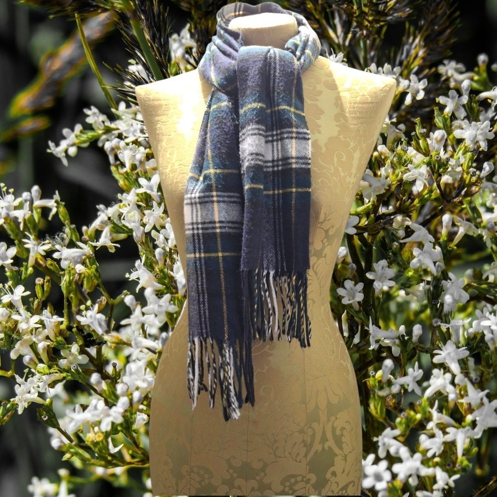 Vintage Christian Dior Monsieur Classic Plaid Cashmaire Scarf